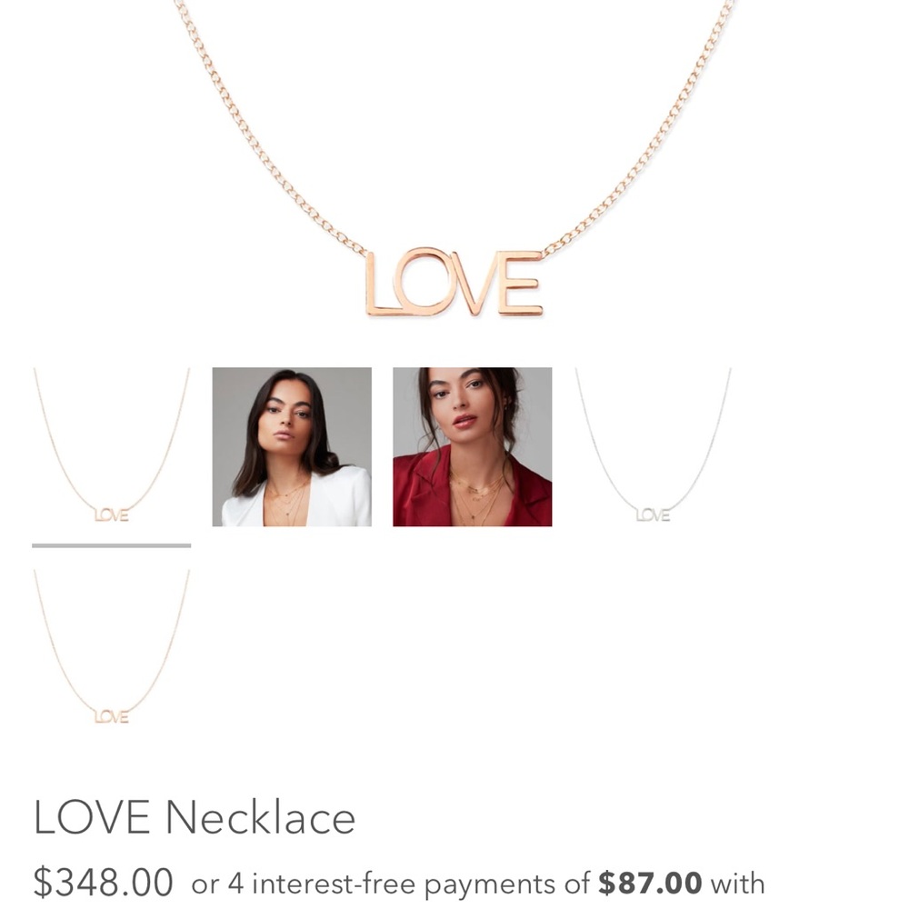 Maya Brenner LOVE necklace